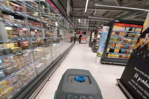 Entretien et nettoyage du sol d&#8217;une grande surface ou supermarché sur la ville de Grasse